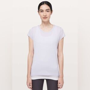 Lululemon Another Mile Short Sleeve
Heathered Sheer Lilac NWT